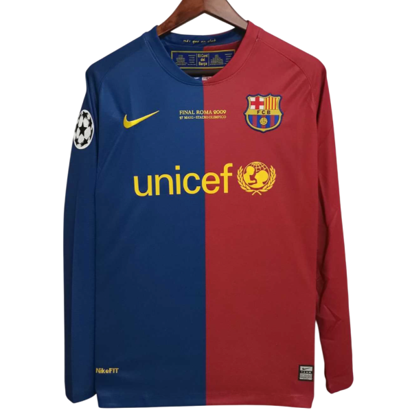 Camiseta retro FC Barcelona 08/09 1ª equipación – Edición Final Champions (Manga larga)